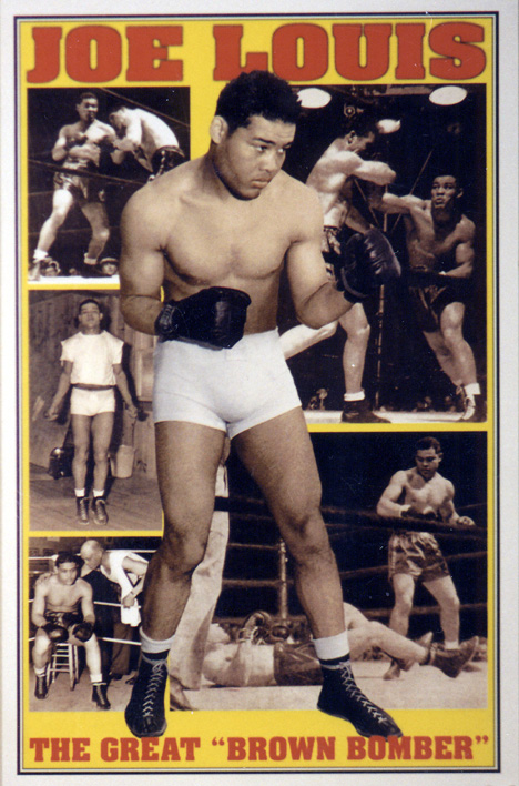 Famous boxer Joe Louis after an exhibition of his skills in London, England  on 22 June 1944